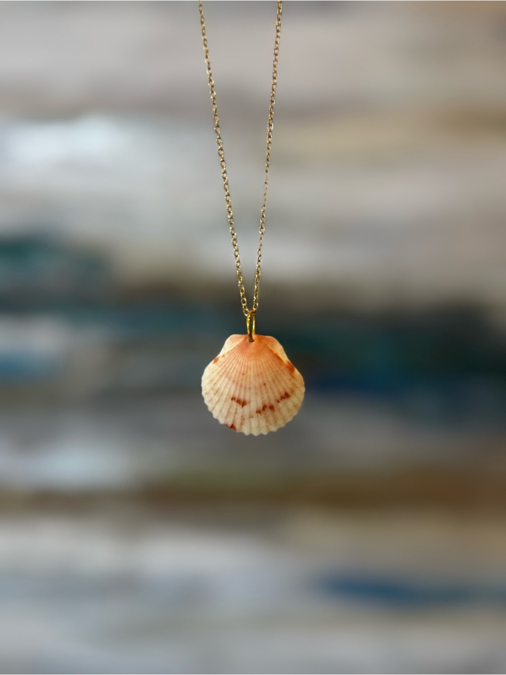 Natural Pink Scallop Shell Necklace 🐚🌊